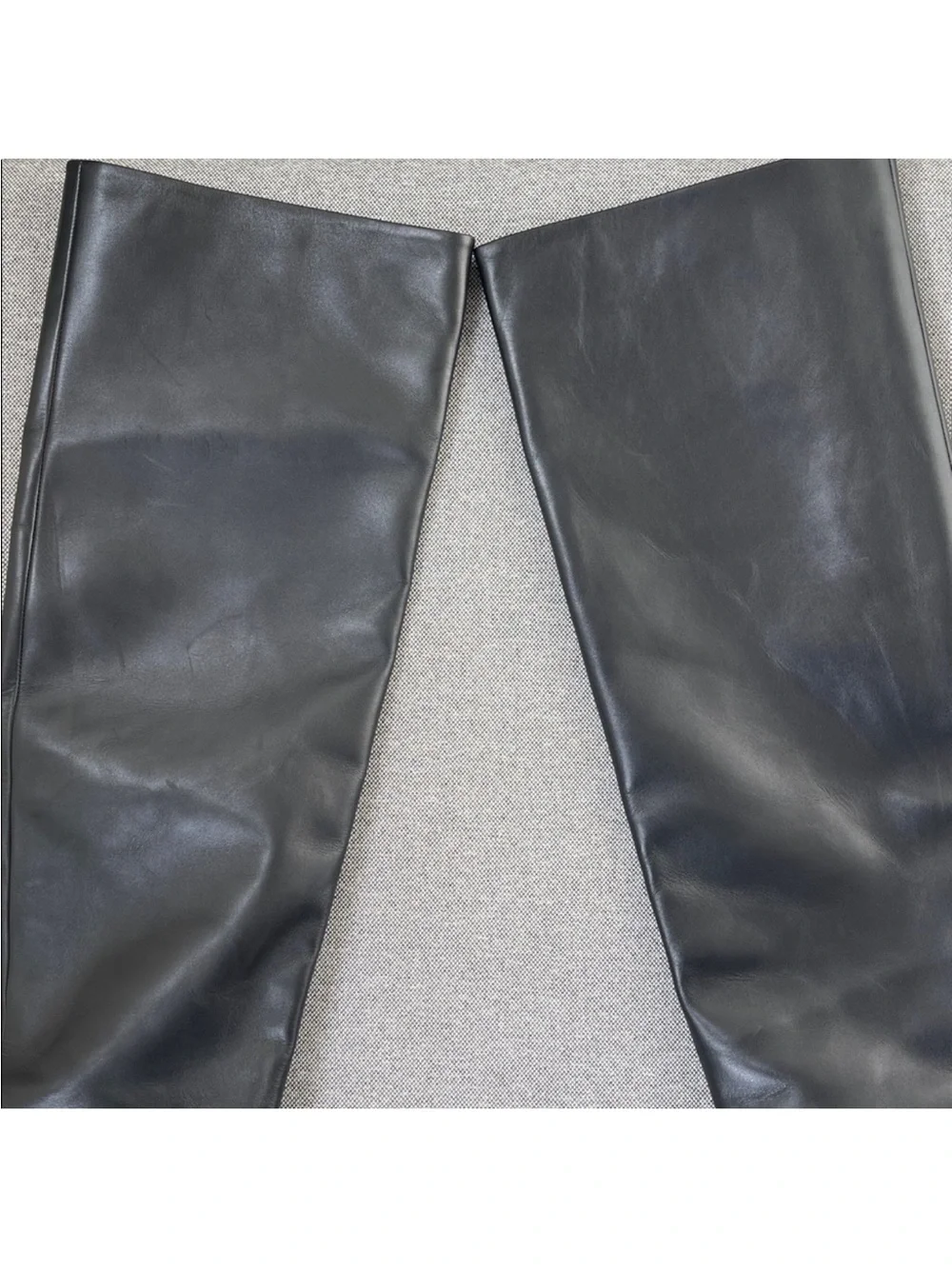 Aeyde Willa Knee High Leather Boots Black Pull On OTK Size 41